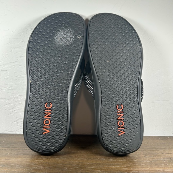 Vionic Women's Black Sparkle Tide Thong Sandals size 8.5 - Picture 5 of 6